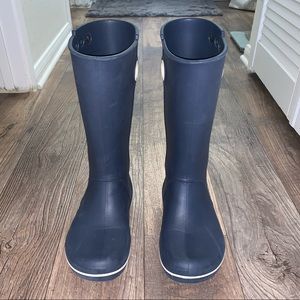 Tall Crocs Rain Boots Blue